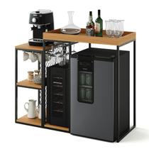 Aparador Adega Cervejeira Estilo Industrial Ferro Apoio Café Alba