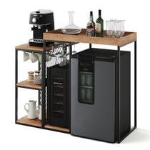 Aparador Adega Cervejeira Estilo Industrial Ferro Apoio Café Alba