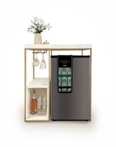 Aparador Adega ou Cervejeira com Nicho Lis Dourado