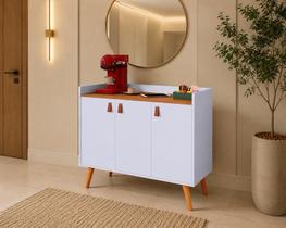 Aparador Armario Buffet 3 portas Pés Palito com prateleira Luna Cores - Comprar Móveis em Casa Aparador Armario Buffet 3 portas Pés Palito com prateleira Luna Cores - Comprar Móveis em Casa