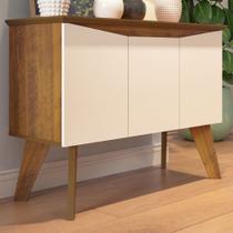 Aparador Balcão Buffet 3 Portas Oásis Pinho/Off White - Artely