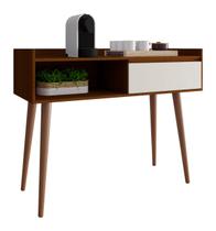 Aparador Balcão Retrô Clássico Freijó com Off White - MoveisAqui