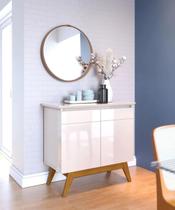 Aparador Bancada Sala de Estar Buffet Balcão Jantar Armário Cozinha Cantinho do Café Classic 2 Portas Offwhite Aparador Bancada Sala de Estar Buffet Balcão Jantar Armário Cozinha Cantinho do Café Classic 2 Portas Offwhite