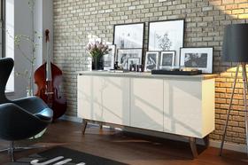 Aparador Bancada Sala de Estar Buffet Balcão Jantar Armário Cozinha Cantinho do Café Classic 4 Portas Imcal Offwhite Aparador Bancada Sala de Estar Buffet Balcão Jantar Armário Cozinha Cantinho do Café Classic 4 Portas Imcal Offwhite