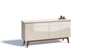 Aparador Bancada Sala de Estar Buffet Balcão Jantar Armário Cozinha Cantinho do Café Classic 4 Portas Imcal