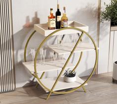 Aparador Bar 3 Prateleiras 1 Bandeja 4009