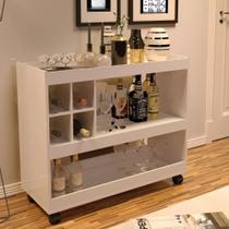 Aparador Bar Buffet Para Sala Com Adega E Rodízios 4050 Perola