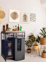 Aparador Bar Cervejeira e Adega Industrial Ferro com MDF