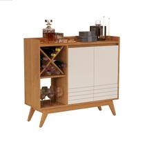 Aparador Bar Com Adega Pés Em Madeira MDP Buffet Iaris - Giga Móveis