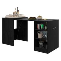 Aparador Bar com Mesa Dobrável Multimóveis Ibiza FG1000 Preto Aparador Bar com Mesa Dobrável Multimóveis Ibiza FG1000 Preto