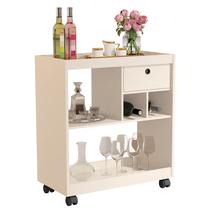 Aparador Bar JB 4000 com Design Moderno com Rodizio - Off White Aparador Bar JB 4000 com Design Moderno com Rodizio - Off White