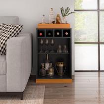 Aparador Bar Retrô com Bandeja de MDF e Adega para 4 Garrafas Astúrias e Cedro - MAGALU Aparador Bar Retrô com Bandeja de MDF e Adega para 4 Garrafas Astúrias e Cedro - MAGALU