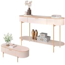 Aparador Beca E Mesa De Centro Giverny Orgânico Industrial D05 Off White