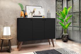 Aparador Buffe Retro 3 Portas Preto Congo Casa Moderna Aparador Buffe Retro 3 Portas Preto Congo Casa Moderna