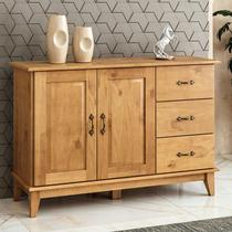 Aparador Buffet 120cm Madeira Maciça 2 Portas Hazel Carvalho Z25 - Mpozenato Aparador Buffet 120cm Madeira Maciça 2 Portas Hazel Carvalho Z25 - Mpozenato