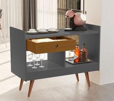 Aparador Buffet 2 ambientes 4064 cor Onix / Nature - Jm Casa dos Moveis Aparador Buffet 2 ambientes 4064 cor Onix / Nature - Jm Casa dos Moveis