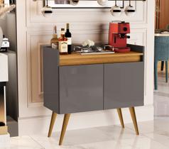 Aparador Buffet 2 Portas Luxo Onix / Madeirado - comprar moveis para sua casa