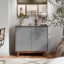 Aparador Buffet 2 Portas Pés em Madeira Maciça com 1 Prateleira Armário para Sala de Estar Jantar e Cozinha Aparador Buffet 2 Portas Pés em Madeira Maciça com 1 Prateleira Armário para Sala de Estar Jantar e Cozinha
