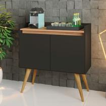 Aparador Buffet 2 Portas Preto Mel Gold Primus