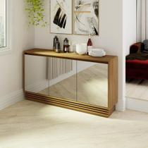 Aparador Buffet 3 Portas 1 Gav com Espelho Multimóveis CR50004 Natural Aparador Buffet 3 Portas 1 Gav com Espelho Multimóveis CR50004 Natural