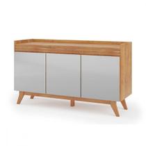 Aparador Buffet 3 Portas Atlanta Com Espelho Mel Viero Mel