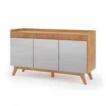 Aparador Buffet 3 Portas Atlanta com Espelho Mel Viero