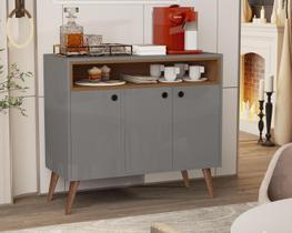 Aparador Buffet 3 Portas Nicho Cantinho do Café Paris Pé Palito Cores - Comprar Moveis em Casa