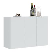 Aparador Buffet 3 Portas Suspenso Multimóveis V1008 Branco