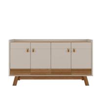 Aparador Buffet 4 Portas 160 Cm Abruzzo Amendoa-off White Aparador Buffet 4 Portas 160 Cm Abruzzo Amendoa-off White