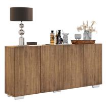 Aparador Buffet 4 Portas com Pés Quadrados Rustic/branco Aparador Buffet 4 Portas com Pés Quadrados Rustic/branco