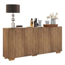 Aparador Buffet 4 Portas com Pés Quadrados Rustic/natural Aparador Buffet 4 Portas com Pés Quadrados Rustic/natural