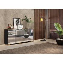 Aparador Buffet 4 Portas Multimóveis V3560 Preto/ Aparador Buffet 4 Portas Multimóveis V3560 Preto/
