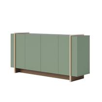 Aparador Buffet 4 Portas Oliwia 160cm Sala Jantar Pé Dourado C04 - D'Rossi