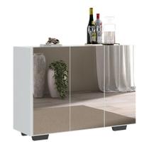 Aparador Buffet 4 Portas Vegas V3560 Branco/Preto