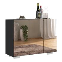 Aparador Buffet 4 Portas Vegas V3560 Preto/Branco