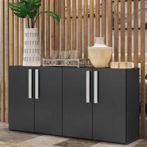 Aparador Buffet 4 portas Viena Multimóveis Preto/Branco Aparador Buffet 4 portas Viena Multimóveis Preto/Branco