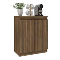 Aparador Buffet 60cm 2 Portas Com Chave Multimóveis CR50099 Nogal Aparador Buffet 60cm 2 Portas Com Chave Multimóveis CR50099 Nogal
