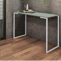 Aparador Buffet 90cm Stan Industrial Office Cantinho do Café Ferro Branco MDF Verde Oliva - Ahazzo Móveis