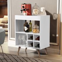 Aparador Buffet Adega Barzinho Pés Palito Retrô Encanto - Branco