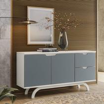 Aparador Buffet Ambiente Vicenza Off White Cinza New Ceval