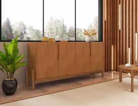 Aparador Buffet Armário Lizz 4 Portas 1,70 Pé Madeira Maciça