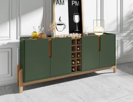 Aparador Buffet Armário Lizz 4 Portas Adega 1,90 Mdf/Madeira