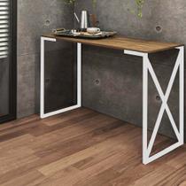 Aparador Buffet Balcão Bex Insdustrial Ferro Branco MDF Rústico - Ahz Móveis