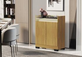 Aparador Buffet Balcão Real 2 Portas cozinha cantinho do café Mel Perola Móveis Dlucca