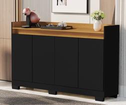 Aparador Buffet Balcão Real 4 Portas escritório cozinha sala cantinho do café