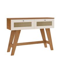 Aparador Buffet Balcão Retrô Com 2 Gavetas Trama - Cinomomo Off White - Móveis Leartam