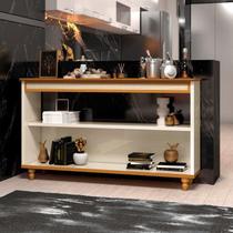 Aparador Buffet bancada 1.37m lançamento Memp. estiilo colonial com tela decorativa feita em Rattan pés torneados cor Off white com Cedro Aparador Buffet bancada 1.37m lançamento Memp. estiilo colonial com tela decorativa feita em Rattan pés torneados cor Off white com Cedro