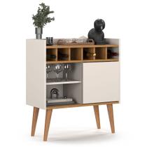 Aparador Buffet Bar Retro Florença Com Adega / Suporte Pés Palito Cores Disponiveis