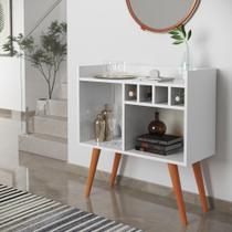 Aparador Buffet Bar Retro RUBI Com Adega/Suporte Pés Palito - Branco Aparador Buffet Bar Retro RUBI Com Adega/Suporte Pés Palito - Branco