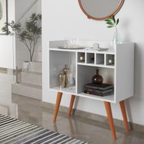 Aparador Buffet Bar Retro Rubi Com Adega Suporte Pés Palito Cor Branco - QUALITY MOVEIS Aparador Buffet Bar Retro Rubi Com Adega Suporte Pés Palito Cor Branco - QUALITY MOVEIS